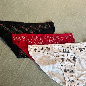 Victoria's Secret Festive Panties Trio